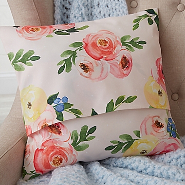 Floral Baby Personalized Throw Pillow. View a larger version of this product image.