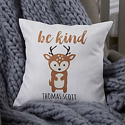 Woodland Adventure Deer Personalized Baby Throw Pillow
