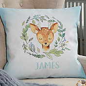 Woodland Deer Personalized Throw Pillow