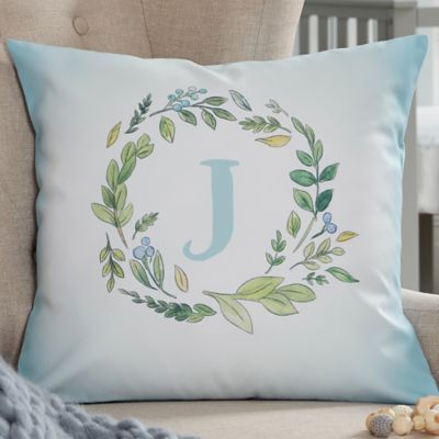 Woodland Initial Personalized Throw Pillow