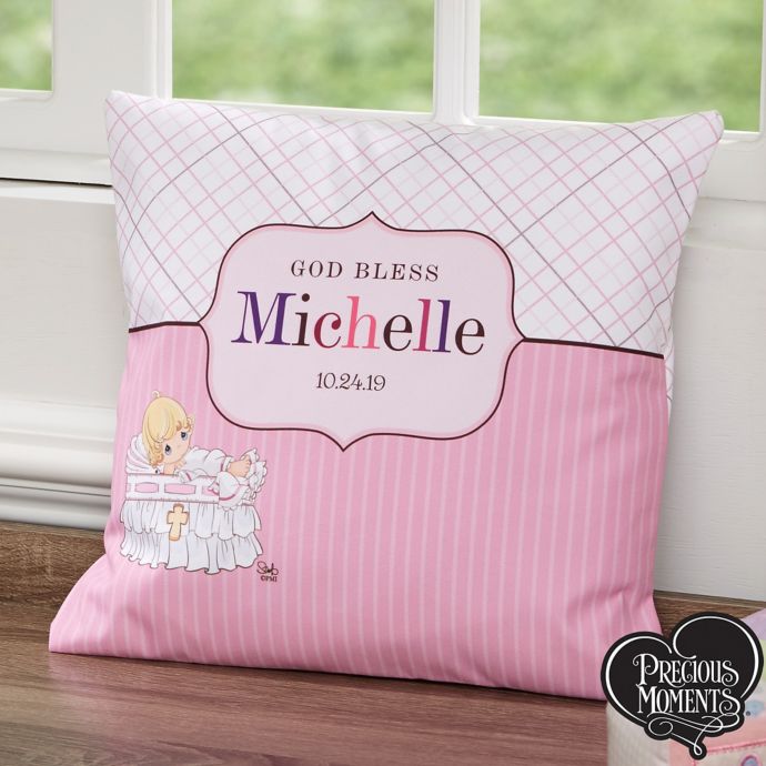 Precious Moments Personalized Christening Throw Pillow Buybuy Baby