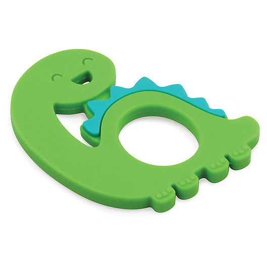 Alternate image 1 for Bumkins® Dinosaur Silicone Teether in Green