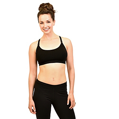 Bamboobies&reg; Small Yoga Nursing Bra in Black. View a larger version of this product image.