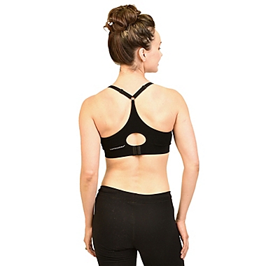 Bamboobies&reg; Large Yoga Nursing Bra in Black. View a larger version of this product image.
