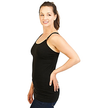 Bamboobies&reg; Extra Large Nursing Tank in Black. View a larger version of this product image.