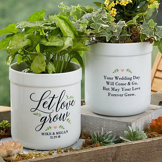 Alternate image 1 for Let Love Grow Personalized Outdoor Flower Pot