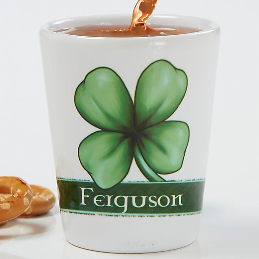 Alternate image 1 for Good Luck Clover Personalized Shot Glass
