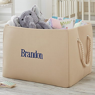 Personalized Embroidered Storage Tote-Name. View a larger version of this product image.