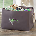 Alternate image 1 for Embroidered Pet Toy Storage Tote