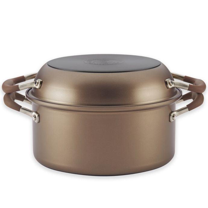 Anolon® Advanced Nonstick 5 qt. HardAnodized Dutch Oven/Everything Pan Set in Bronze Bed Bath