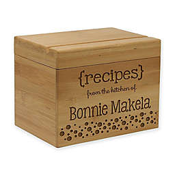 Markings Bamboo Recipe Box