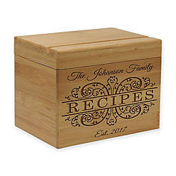Recipes Established Date Bamboo Recipe Box