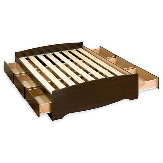 Alternate image 1 for Prepac Mates Full Platform Storage Bed with Drawers in Espresso