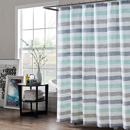 Greta Shower Curtain Bed Bath Beyond, Teal Navy Gray Shower Curtain