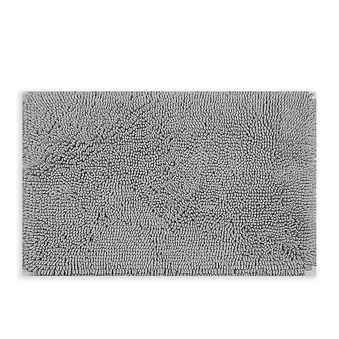 Sheepping Chenille Bathroom Rugs Mats Plush Chenille Noodle Bath Rugs for Bathroom Kitchen Mat or Door Mat,Grey - Non-Slip Bath Mat Small,Extra Soft,Absorbent and Machine Washable 24x 17