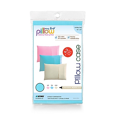 My First Memory Foam Toddler Pillowcase in Soft Blue. View a larger version of this product image.