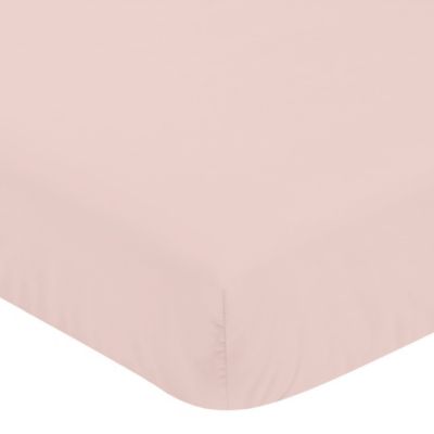 blush pink crib sheet