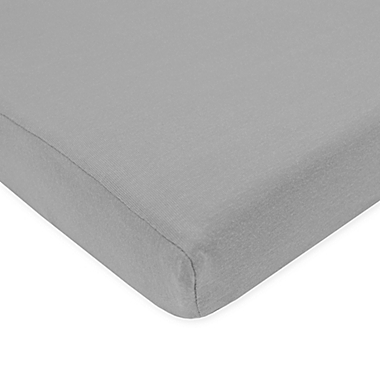 Fitted Cotton Jersey Playard Sheet in Grey. View a larger version of this product image.