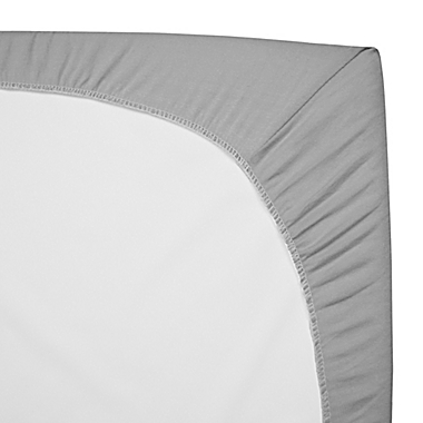 Fitted Cotton Jersey Playard Sheet in Grey. View a larger version of this product image.