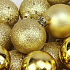 Alternate image 1 for 96-Count 4-Finish Christmas Ball Ornaments in Gold