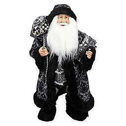 24-Inch Santa Claus Figurine in Black