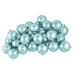 32-Piece Shiny Christmas Ball Ornament in Mermaid Blue