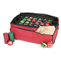 Santa's Bags 3-Tray Ornament Keeper with Pockets