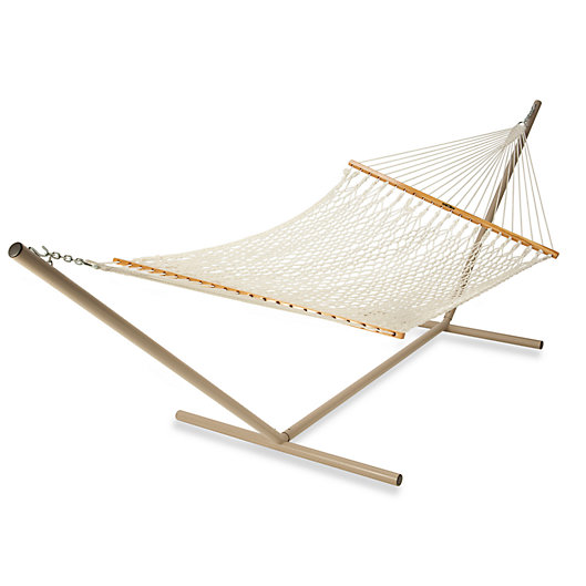 Alternate image 1 for Pawleys Island Large Cotton Rope Hammock in Natural