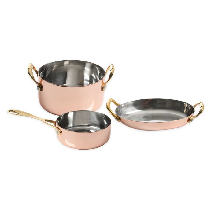 Artisanal Kitchen Supply™ Mini CopperPlated Stainless Steel Cookware