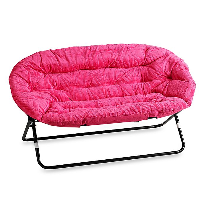 Idea Nova Double Saucer Chair in Pink Zebra Bed Bath