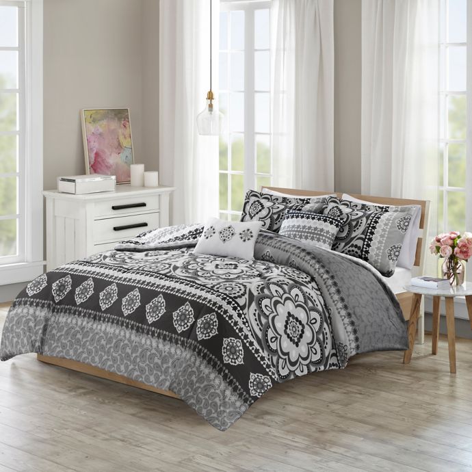 510 Designs Neda Reversible Duvet Cover Set Bed Bath Beyond