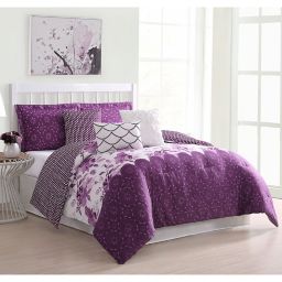 Purple White Comforter Set Bed Bath Beyond