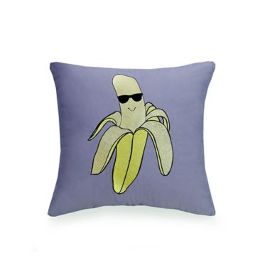 Urban Playground&trade; Cool Banana Square Throw Pillow in Grey. View a larger version of this product image.