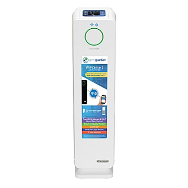 GermGuardian&reg; CDAP5500WSP Smart Air Purifier 28-Inch Tower with True HEPA Filter and UVC. View a larger version of this product image.