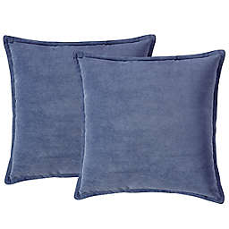 Morgan Home ChenilleSquare Throw Pillows in Blue (Set of 2)