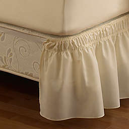 Ruffled Queen/King Solid Adjustable Bed Skirt in Ivory