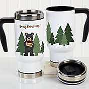 Holiday Bear Family Personalized Commuter Travel Mug