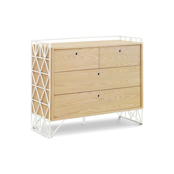 Ubabub Mod 4 Drawer Dresser In Warm White Natural Bed Bath Beyond