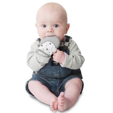 Munch Baby Munch Mitt Teething Mitten in Grey. View a larger version of this product image.