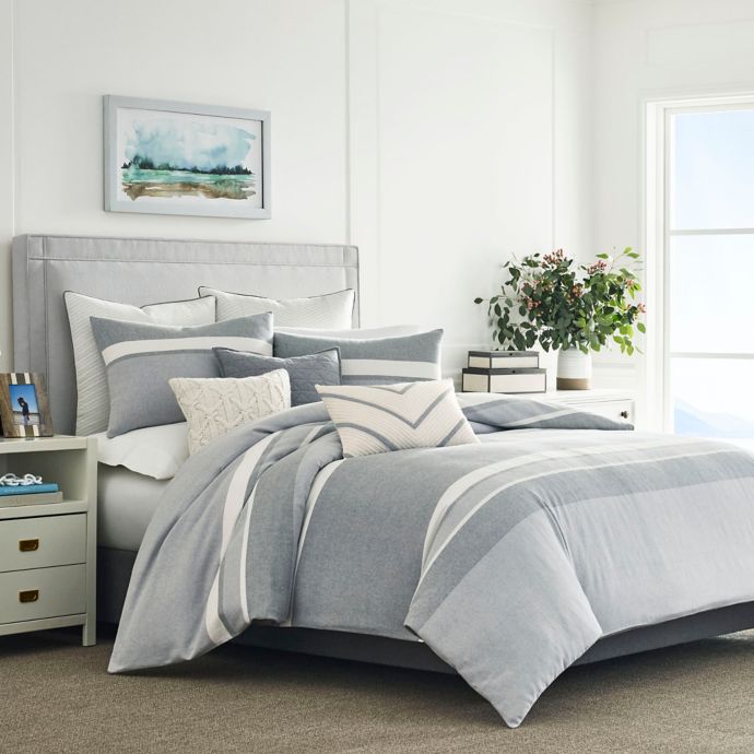 Buy Nautica® Clearview Twin Duvet Cover Set in Grey from ...