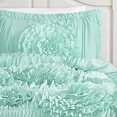 Lush Decor Serena 2-Piece Full/Queen Comforter Set in Aqua. View a larger version of this product image.