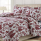 Alternate image 0 for Tribeca Living Holiday Mountain Toile Full/Queen Duvet Cover Set in Deep Red