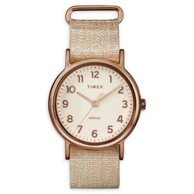 timex weekender brass