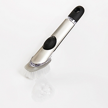OXO SteeL&trade; Soap Squirting Dish Brush. View a larger version of this product image.