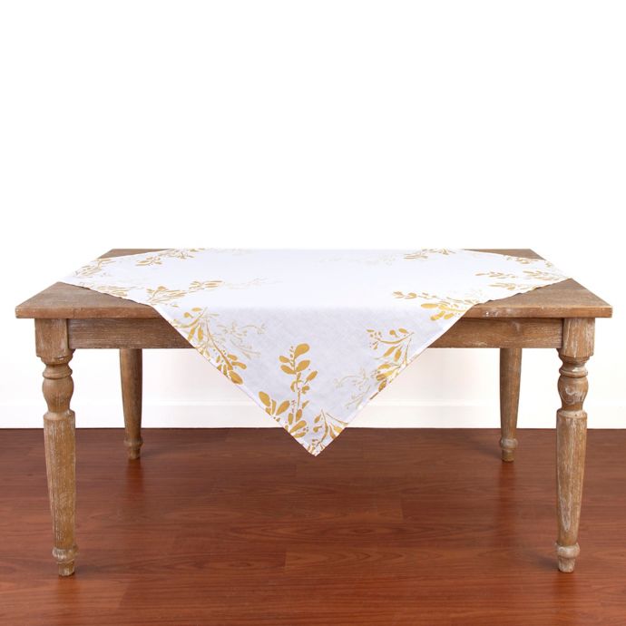 Olivia & Oliver Flora 50-Inch Square Table Topper Throw ...