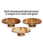 Alternate image 4 for Libbey&reg; Glass Acacia Wood Cake Stand with Dome