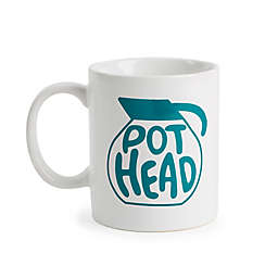Pot Head 16 oz. Mug in White/Blue