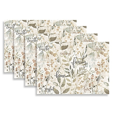 MHF Home Family Placemats in Taupe (Set of 4). View a larger version of this product image.