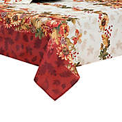 Elrene Swaying Leaves Bordered 60-Inch x 144-Inch Oblong Tablecloth