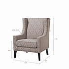 Alternate image 5 for Madison Park Barton Wing Chair in Taupe/Cream